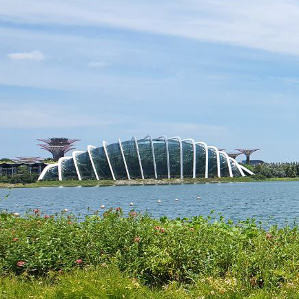 cycling along marina bay sands 
