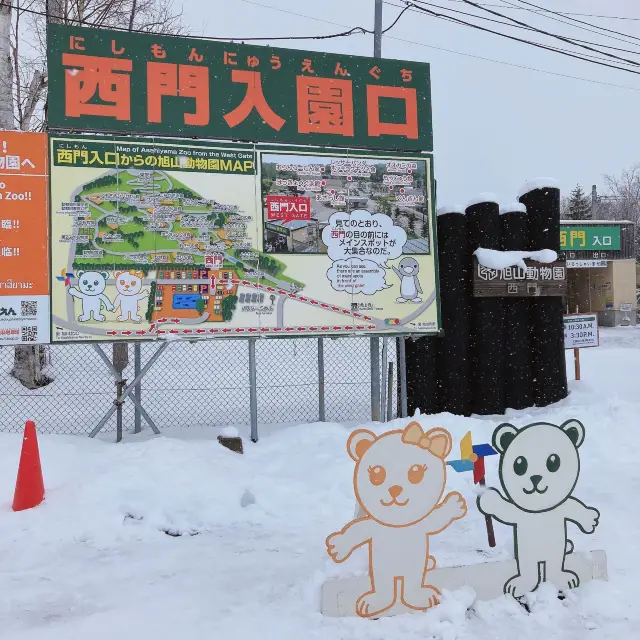 冬の旭山動物園　（サル舎、キリン編）