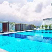 Swimming pool at 41st floor rooftop 😱