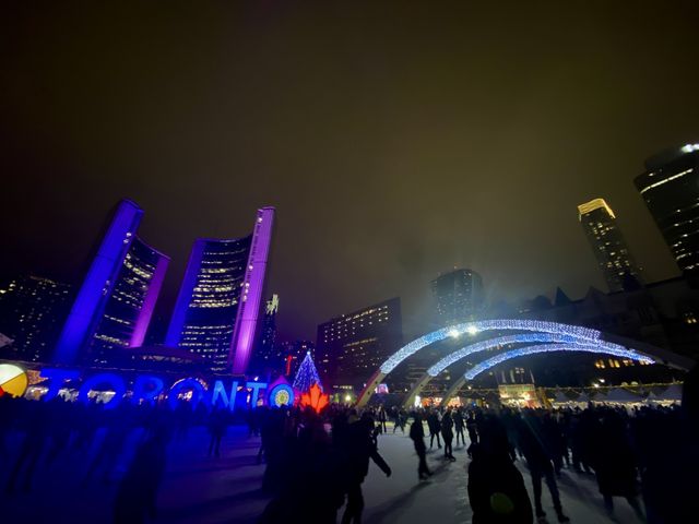 Awesome Lights Toronto Old City Hall at night