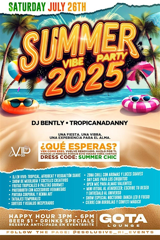 Summer Vibe Party 2025 | $3 Beer Happy Hour | Gota Lounge