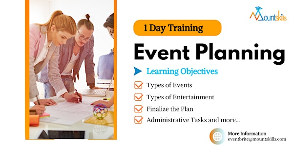 Event Planning 1 Day Training in Fresno, CA | For venue details reach us at eventbrite@mountskills.com