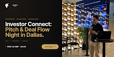 Investor Connect: Pitch & Deal Flow Night | Dallas | Times Ten Cellars