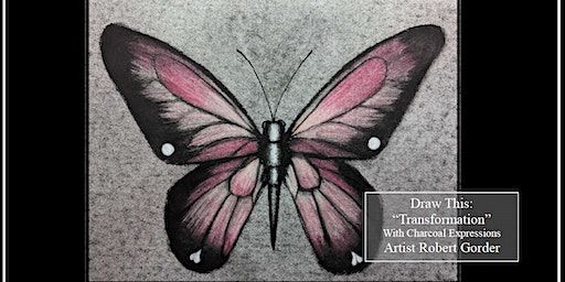 Fundraising Charcoal Drawing Event "Transformation" in Stevens Point | Sunset Point Winery