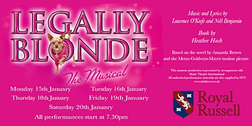 Legally Blonde: Friday 19th January 2024 | CR9 5BX