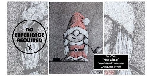 Charcoal Drawing Event "Mrs. Clause" in Baraboo | Balanced Rock Winery