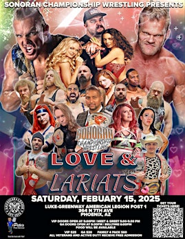 Sonoran Championship Wrestling Presents: Love & Lariats | American Legion Post 1 Luke-Greenway