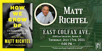 Matt Richtel Live at Tattered Cover Colfax | Tattered Cover Colfax