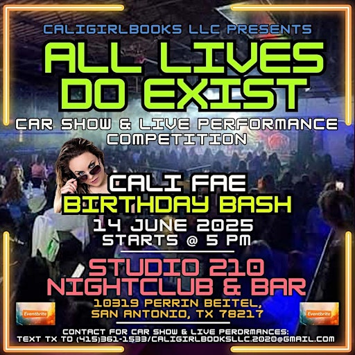 All Lives Do Exist Car Show & Live Performances Competition | Studio 210 Bar