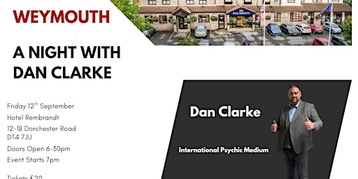 A Night With Dan Clarke | Best Western Hotel Rembrandt