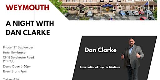 A Night With Dan Clarke | Best Western Hotel Rembrandt