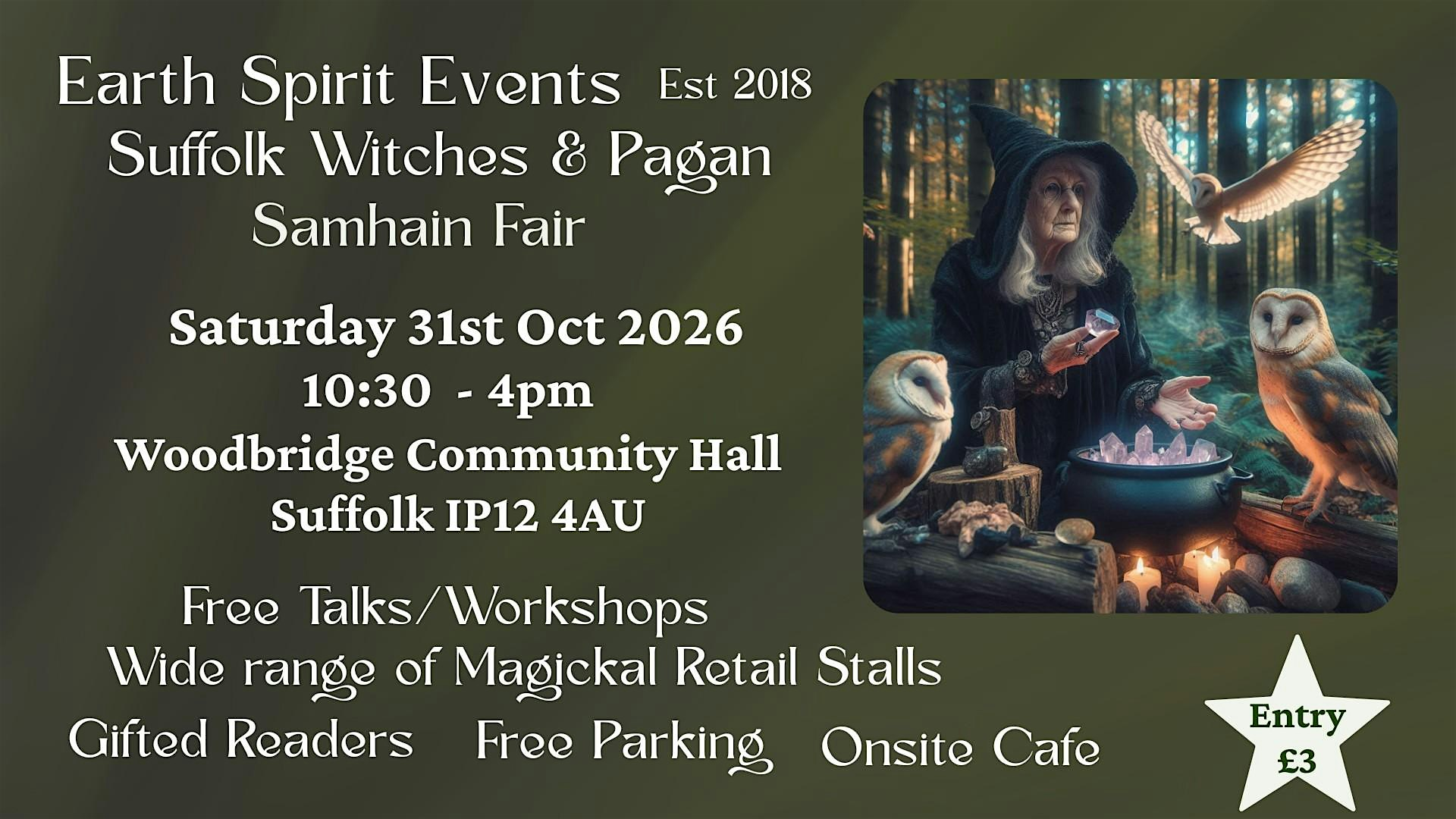 The Orginal Suffolk Witchcraft & Pagan Samhain Halloween Market | Woodbridge Community Hall