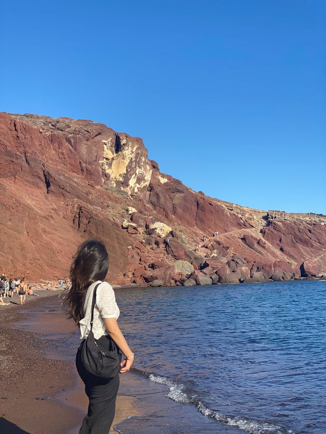 빨간 벽과 모래, 산토리니 레드비치❤️🌊