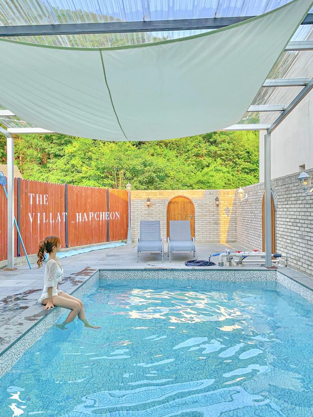 합천 빌라트 풀빌라 개별 수영장과 자쿠지는 힐링이지👙