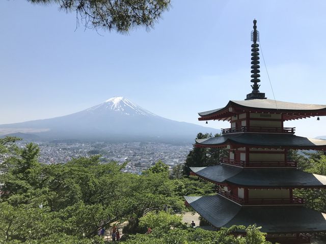 🇯🇵名信片上的風景 — 在新倉山浅間公園看紅塔富士山美景