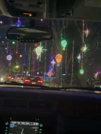 Driving thru Christmas lights - Jax