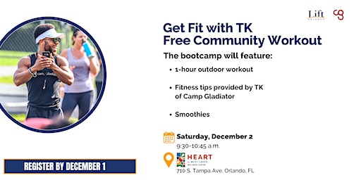 Get Fit with TK: Free Community Bootcamp in West Lakes 12/2 | Heart of West Lakes Wellness Center