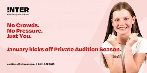 Book your iNTER Private Audition! | iNTER Performing Arts Academy