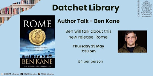 Author Talk - Ben Kane | Datchet Library