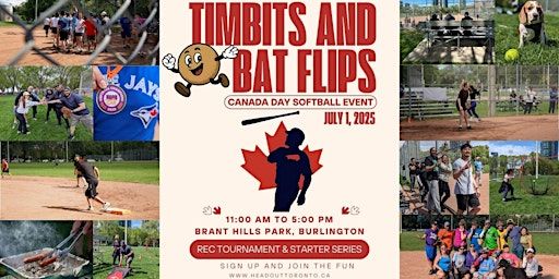 Timbits and Bat Flips: Canada Day Softball + BBQ for Adults | Brant Hills Park