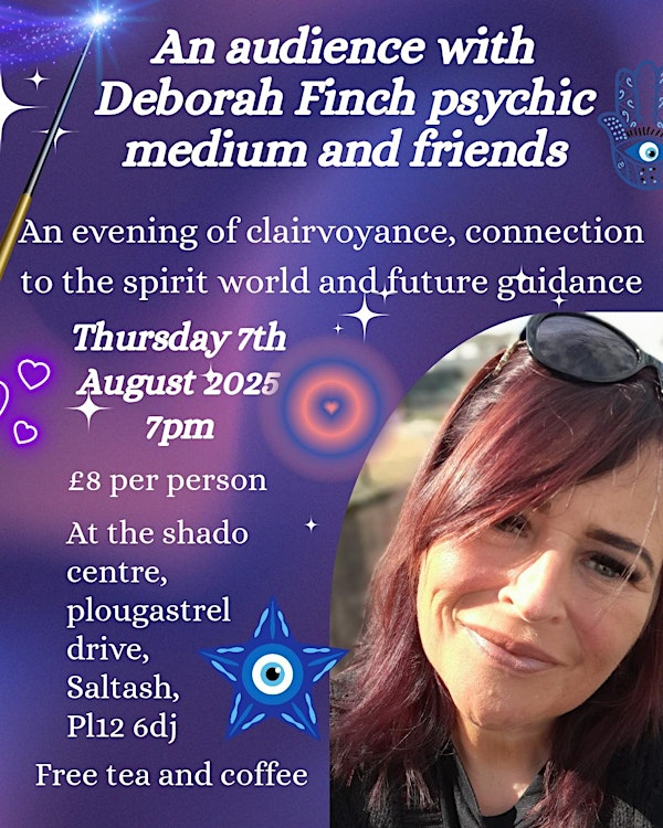 An audience with Deborah Finch psychic medium and friends | The Shado Centre