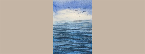 LAURIE'S MINI WATERCOLOR WORKSHOP 6-Ocean Waves;WED,6-8:30PM, July 30th | pARTiculars Art Gallery and Teaching Studio