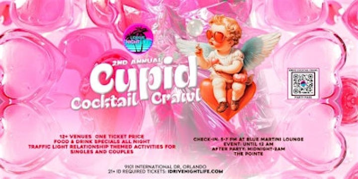 2nd Annual CUPID COCKTAIL CRAWL | Blue Martini Lounge Pointe Orlando