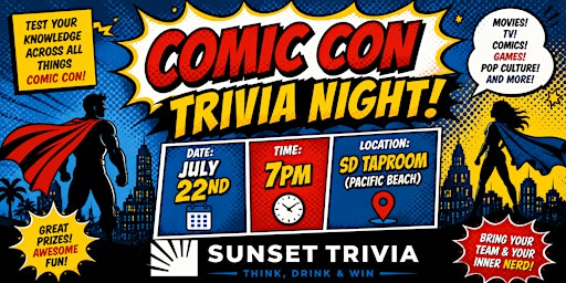 Comic Con Themed Trivia!! | SD TapRoom