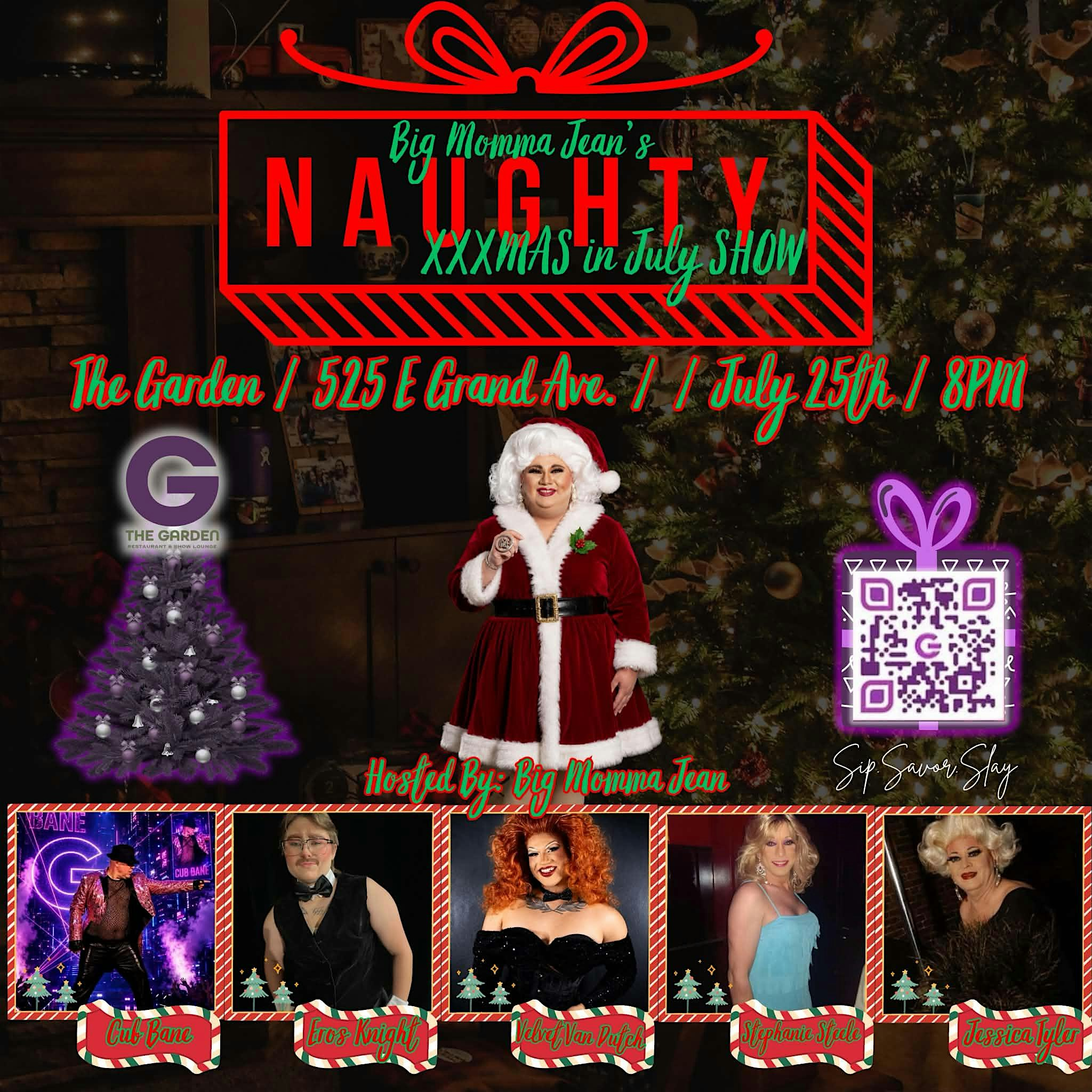 Big Momma Jean's Naughty XXXmas in July Show - 8pm reservation | The Garden Nightclub
