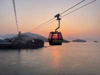사천바다케이블카에서 즐기는 예쁜 노을🌅