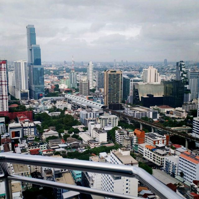 breakfast  with skyscrapers view at Baiyoke