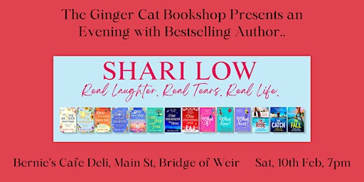 The Ginger Cat Presents an Evening with Bestselling Author Shari Low | Bernie's Cafe Deli