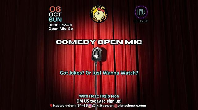Stand-up Comedy Open Mic | Lit Lounge Itaewon 릿라운지 이태원
