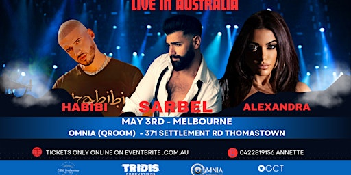 SARBEL LIVE IN AUSTRALIA - MELBOURNE - (AGES 16+) | QRoom