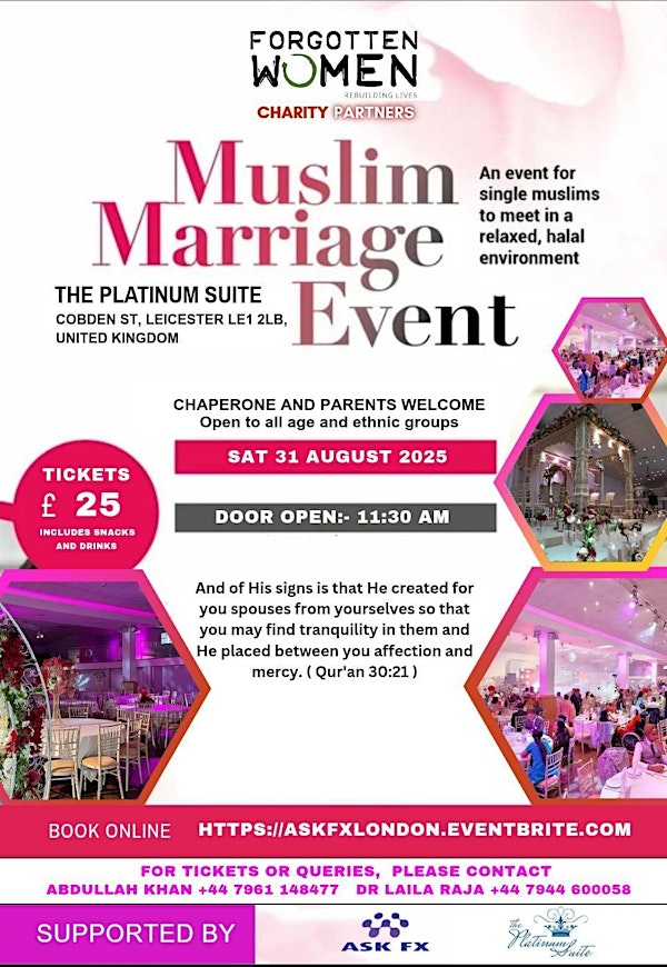 MUSLIM MARRIAGE EVENT LEICESTER | The Platinum Suite