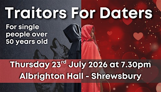 Traitors for Daters for Single People Over 50 | Albrighton Hall and Spa, a member of Radisson Individuals