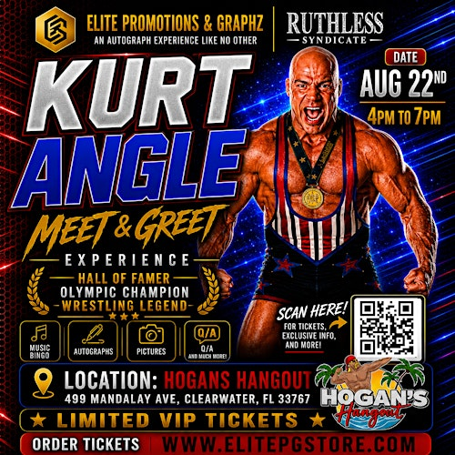 KURT ANGLE MEET & GREET HOGANS HANGOUT | Hogan's Hangout