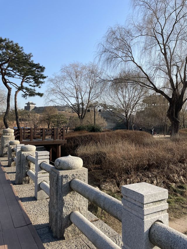 오리도 만날 수 있는 수원 방화수류정