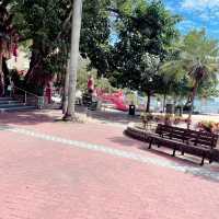 Upscale Beach with Shade Trees