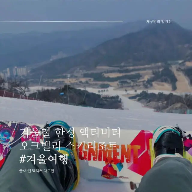 스키와 보드의 계절, 오크밸리 스키 리조트에서 즐겨요🏂