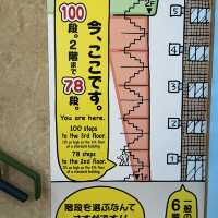 階段でチケット売場へ