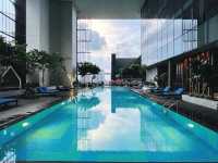 Club infinity pool at Oasia Hotel Downtown