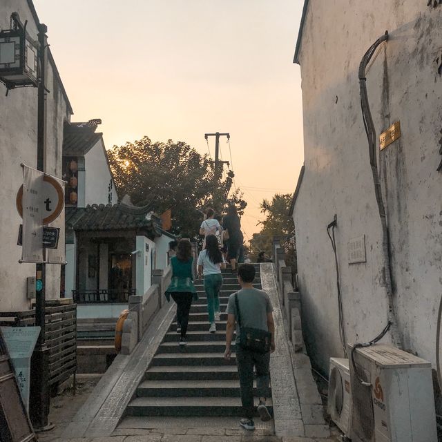 Evening walk at the vibrant PingJiang road