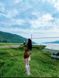 Chongqing camping 🏕️ horse riding, Hulunbuir Nanpingba grassland by the river.