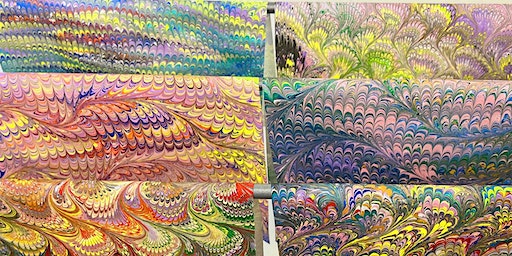A Taste of Marbling on Papers and Silk Scarves | The Cottage at Lake Lily