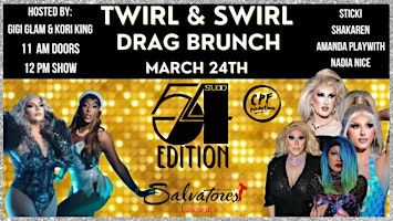 Twirl & Swirl Drag Brunch @ Salvatore's Riverwalk Lawrence Sun March 24th | Salvatore's Riverwalk Lawrence