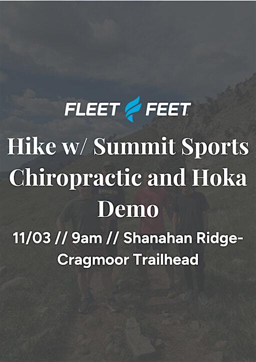 Hike with Summit Sports Chiropractic & Rehab, and Hoka Demo | Shanahan Ridge- Cragmoor Rd Trailhead