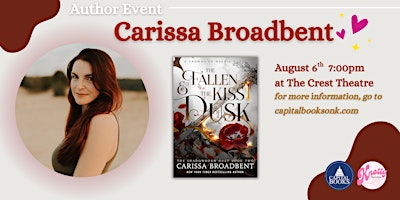 Carissa Broadbent on Tour - The Fallen & The Kiss of Dusk | Crest Theatre