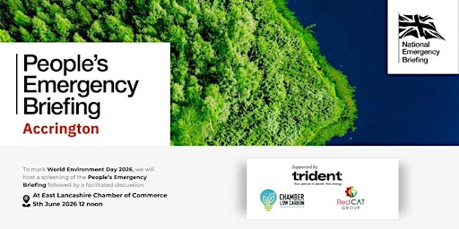 People's Emergency Briefing | Chamber Low Carbon Hub, East Lancashire Chamber of Commerce