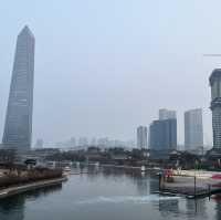 송도 센트럴파크에서 산책하면서 보트타기